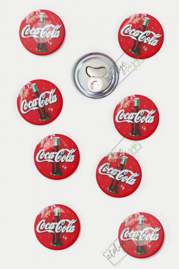 8li Retro Coca Cola Magnet Açacak 58mm