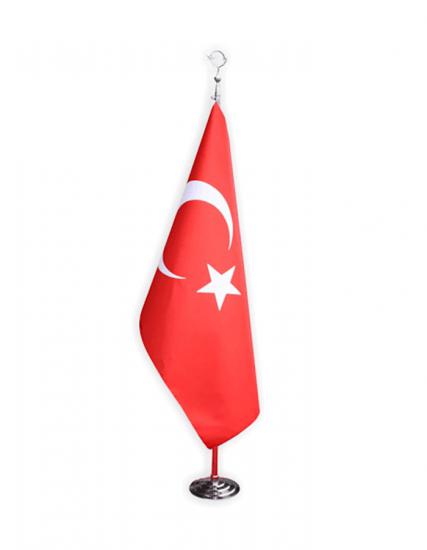Gönder Bayrak - Telalı Makam Türk Bayrağı + Krom Direğiyle Birlikte