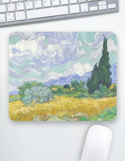 Vincent Van Gogh Wheat Field Kauçuk Tabanlı Mouse Pad