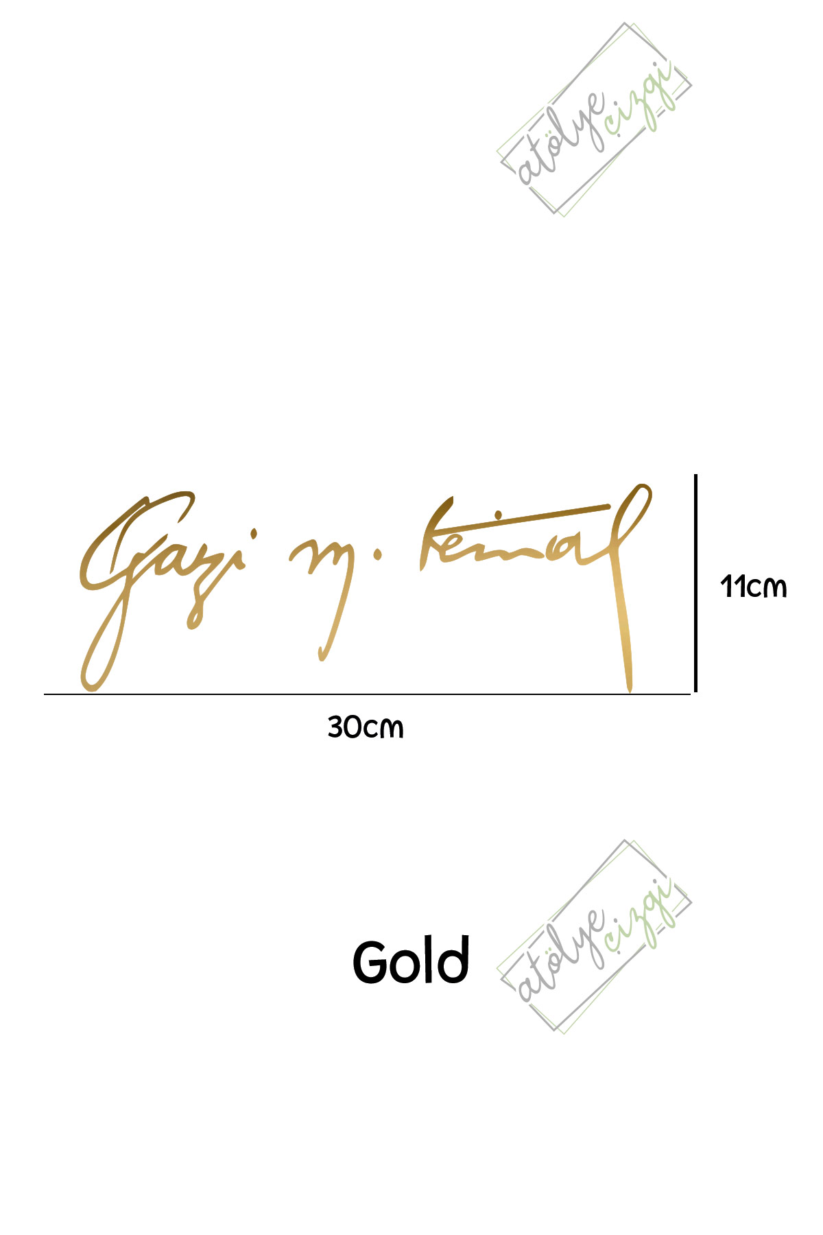 Gazi%20M.%20Kemal%20Atatürk%20İmzası%20Gold%2030x11cm