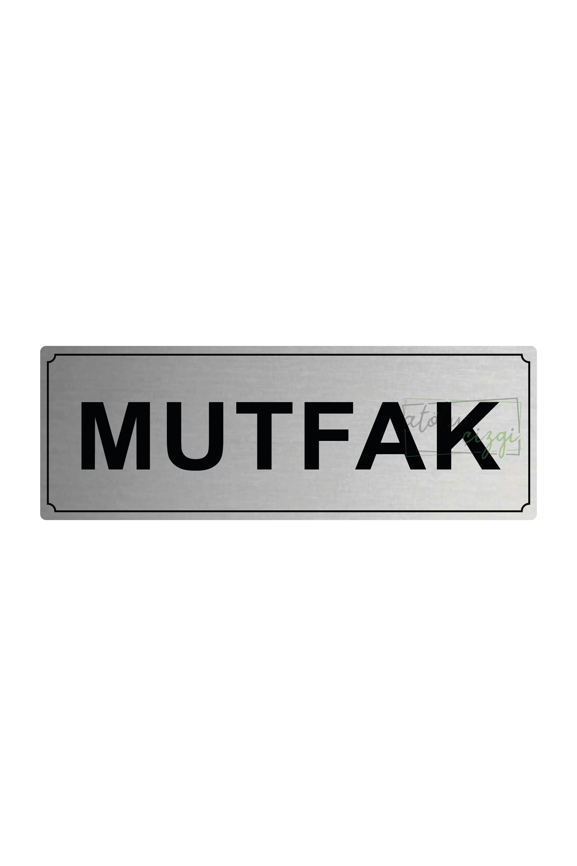 Mutfak%20Yönlendirme%20Levhası%2020%20cm%20x%207%20cm%20Gümüş%20Fırçalı%20Metal