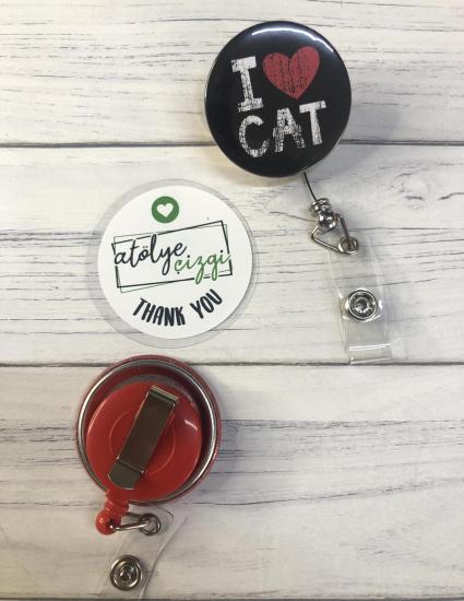 i love cat Yoyo Yaka Kartlığı Kart Tutucu  Yoyo