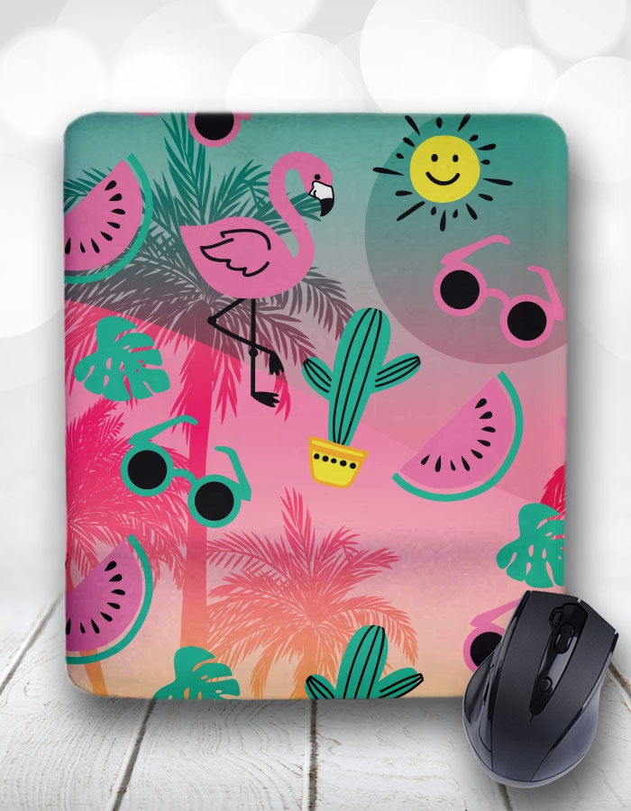 Flamingo%20Madness%20Summer%20Bilek%20Destekli%20Mouse%20Pad